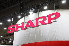 Sharp signboard and logo